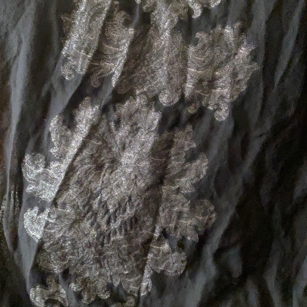 ~Vismaya~ ~ Black & Silver Shawl Scarf